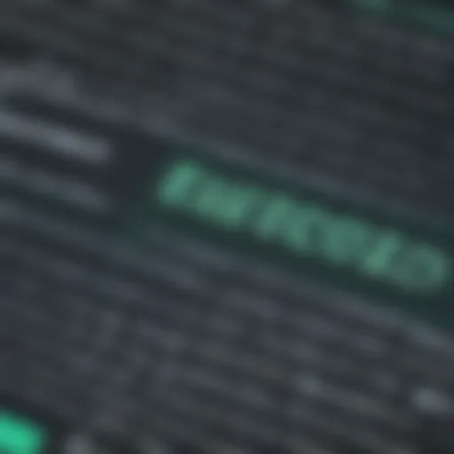 Excel formula syntax on digital screen