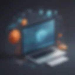 Illustration depicting software version control
