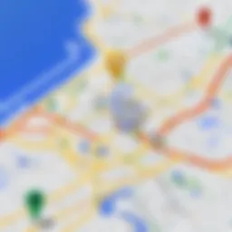 Visual representation of plotting points on Google Maps.
