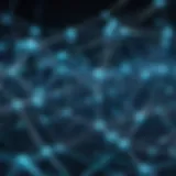 Abstract network structure with interconnected nodes