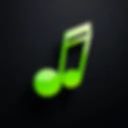 Music note symbolizing Spotify app download