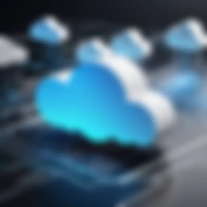 Visual representation of cloud computing concepts