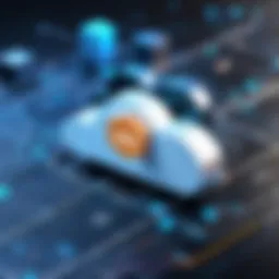 A cloud computing architecture diagram highlighting AWS services