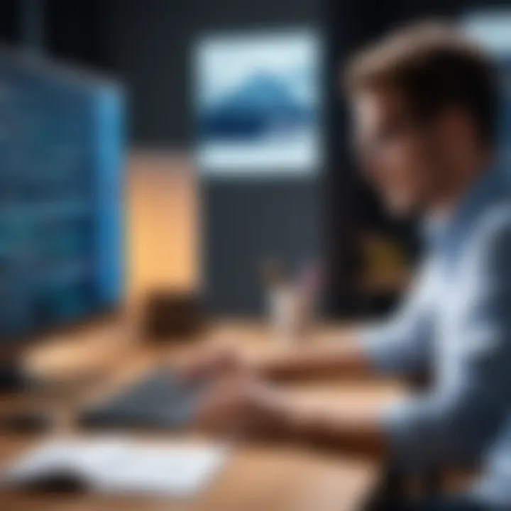 A person engaging with educational materials for Java learning
