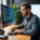 A programmer exploring resources for Java coding assistance