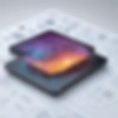 Graph showcasing emerging trends in technology