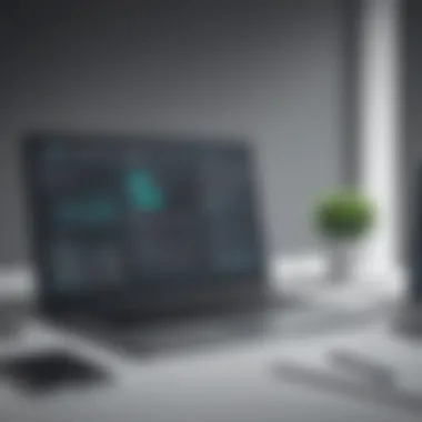 Sleek and Modern Professional Look Modern Professional with a Laptop