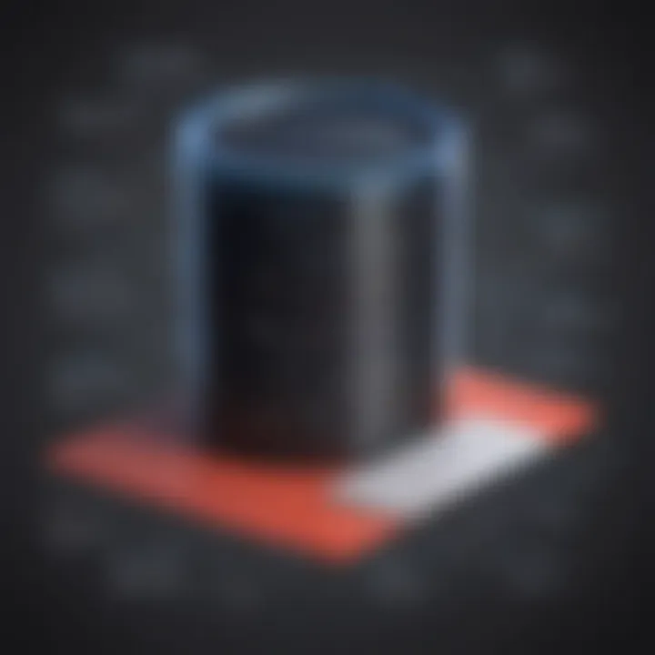 Abstract artistic representation of Oracle database features and benefits