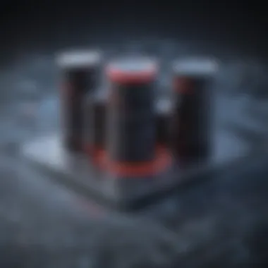 Illustration showcasing Oracle database in a futuristic digital landscape