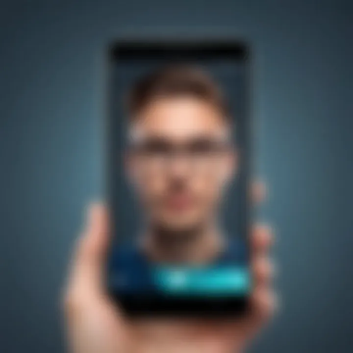 Illustration of a person using screen recording feature on Android phone