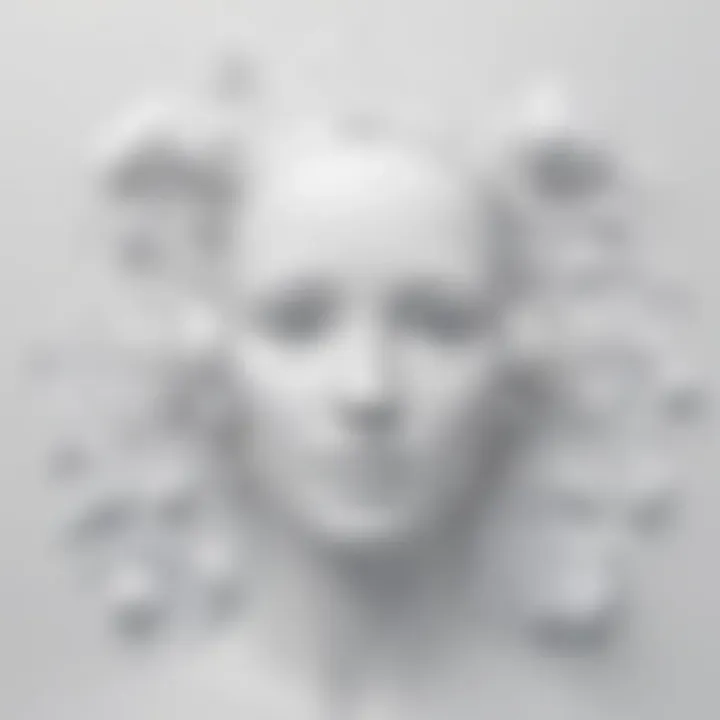 Illustration representing the psychology of a pristine white page