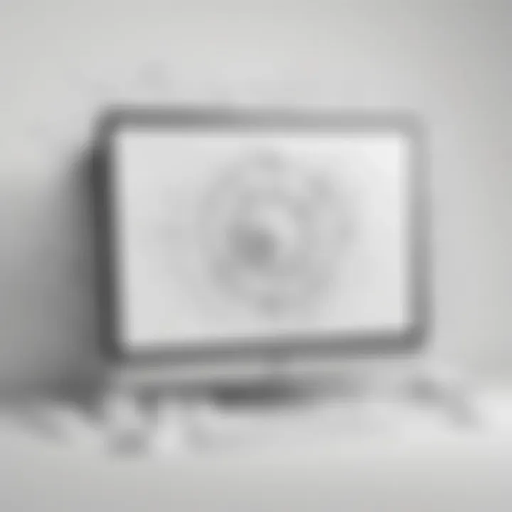 Abstract representation of productivity optimization on a blank canvas