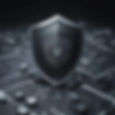 Fortifying Digital Perimeters Illustration depicting a shield symbolizing network security