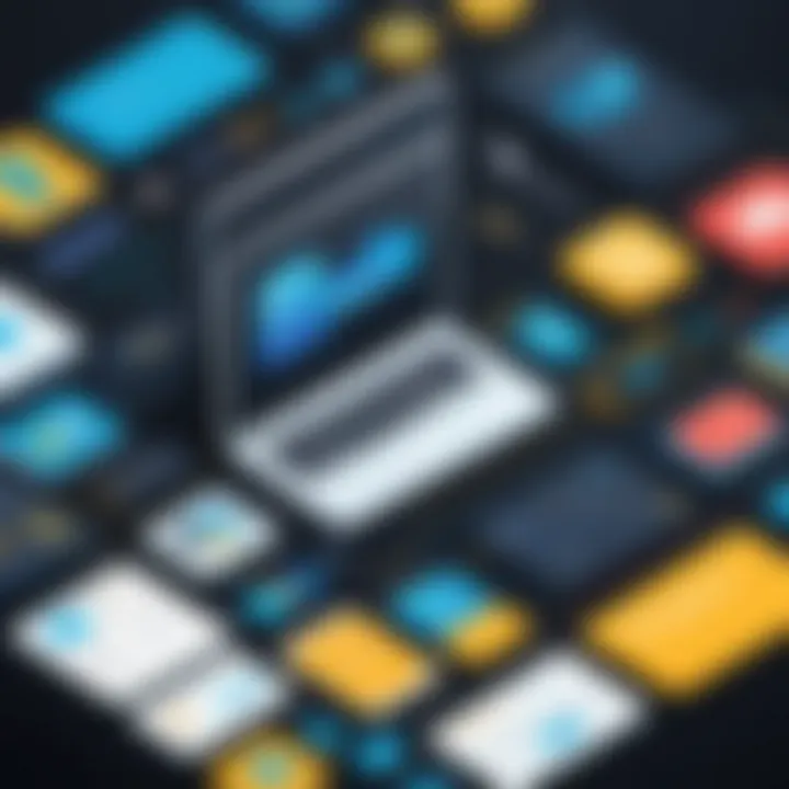 A dynamic graphic illustrating real-world applications of Python