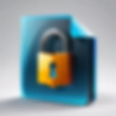 Illustration of a Secure Document Icon Secure document icon