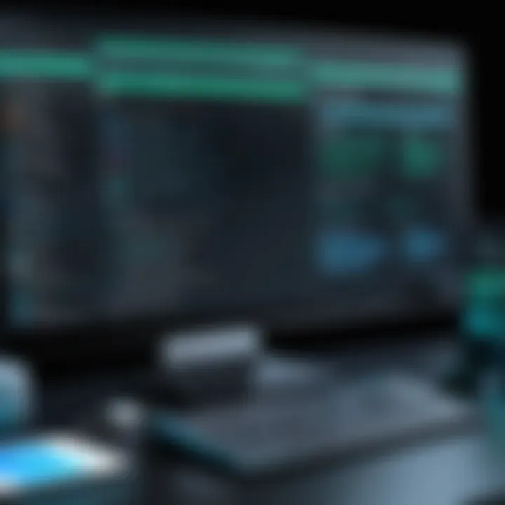 A close-up of a computer screen displaying security software and VPN services