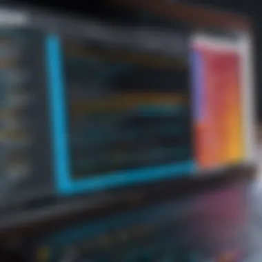 A vibrant representation of JavaScript code running in a browser environment