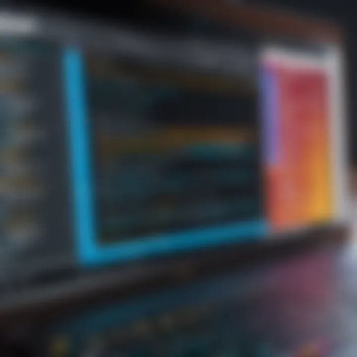 A vibrant representation of JavaScript code running in a browser environment
