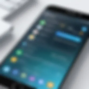 Smartphone App for Device Management Smartphone application interface showcasing device management features