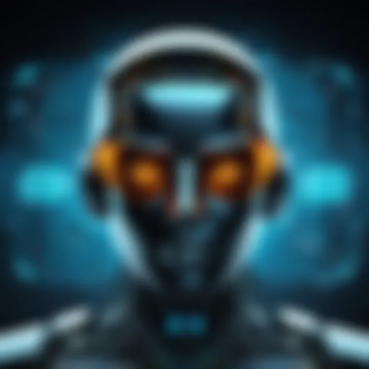 A conceptual image highlighting cybersecurity challenges in AI.
