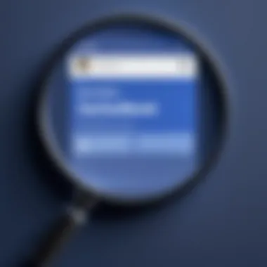 Illustration of a magnifying glass identifying suspicious activity