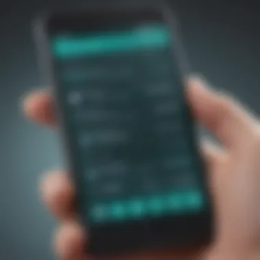 Innovative Messaging Interface Design Creative messaging interface on smartphone screen