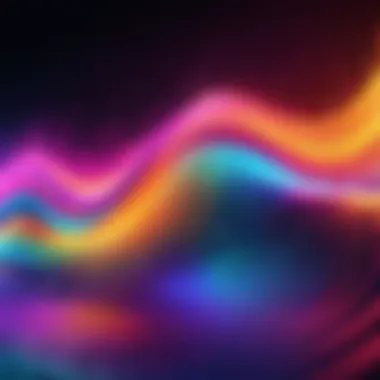 Exploring Vibrant Sound Waves Colorful sound wave visualization