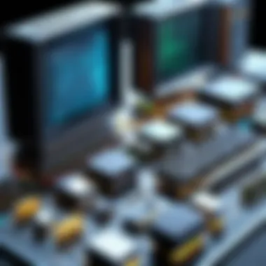 An illustration of the first electronic computers and their components.