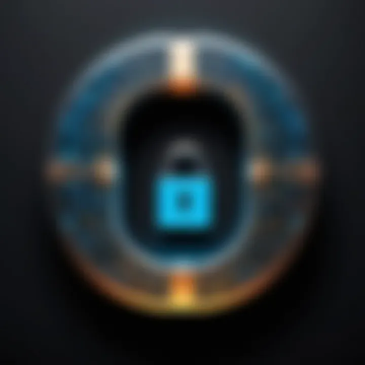 A digital lock symbolizing strong cybersecurity measures