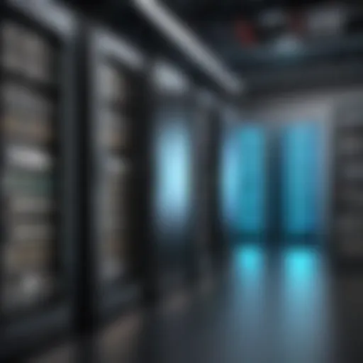 A secure server room with advanced technology