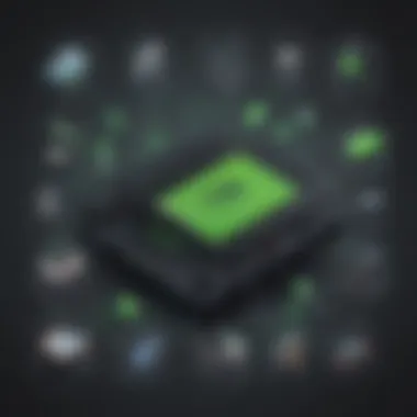 Innovative Transfer Techniques Illustration depicting various tools for adding songs to Spotify from YouTube