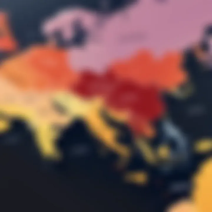 A map indicating geographical salary variances in programming jobs