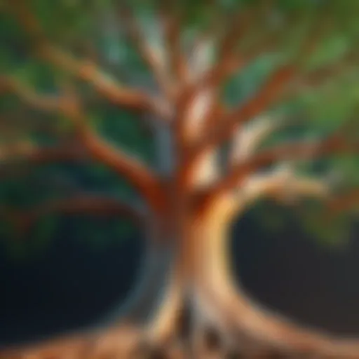 Illustration of tree structure in computer science