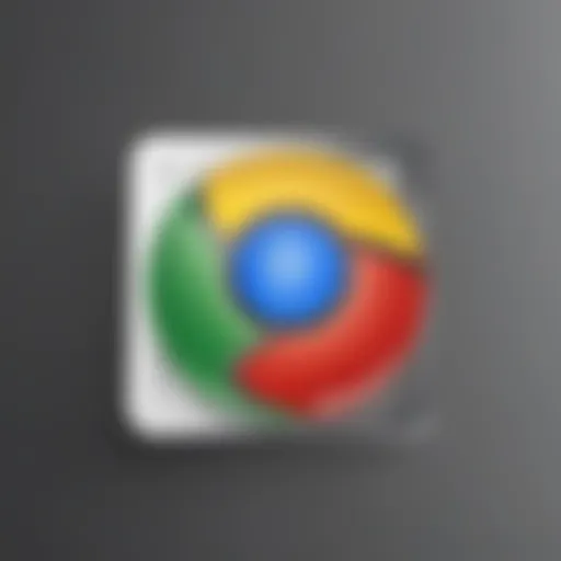 Illustration of computer screen with Google Chrome logo