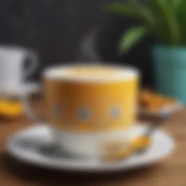 Artisan Turmeric Latte in Chic Cup Turmeric latte in a stylish ceramic cup