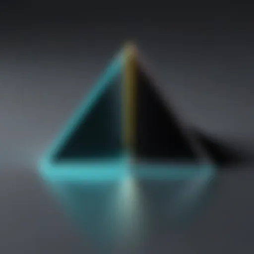 Visual representation of a right triangle highlighting the right angle.