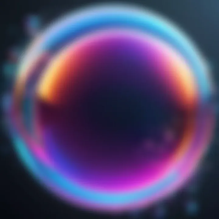 An illustration depicting future trends in bubble background design.