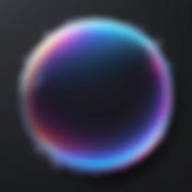 A comparison of effective and ineffective uses of bubble backgrounds in digital interfaces.