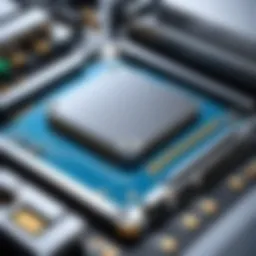 Interior view of a solid-state drive showcasing its intricate components.