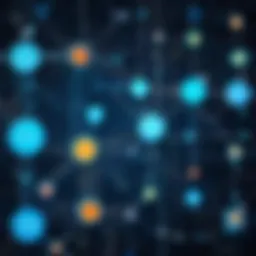 Visual representation of a network diagram showing connected devices
