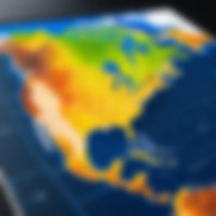 Example of a geographical data representation using Map Charts