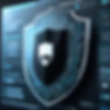 Cybersecurity Measures Represented by a Shield A shield representing cybersecurity measures