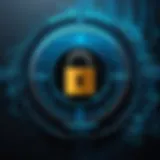 A digital lock symbolizing data protection