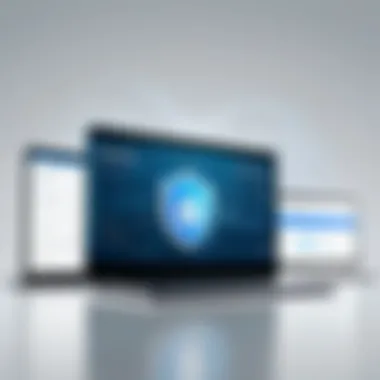 Security Measures in Online Banking Conceptual graphic depicting security measures in online banking
