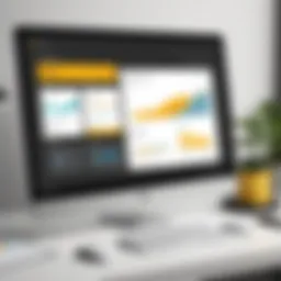 Visual representation of Power BI report subscription interface.