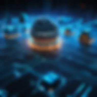 Illustration depicting DDoS attacks targeting DNS infrastructure