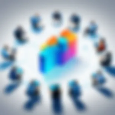 Agile Collaboration Dynamics Illustration depicting agile team collaboration