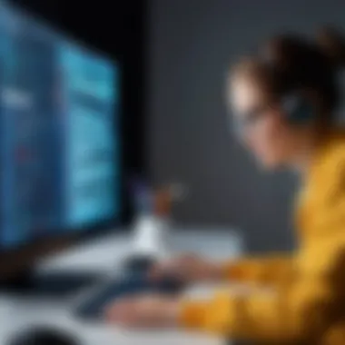In-Depth Coding: A Key Technical Skill A person engaged in coding on a computer screen.