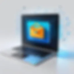 Conceptual illustration of digital privacy with temporary email