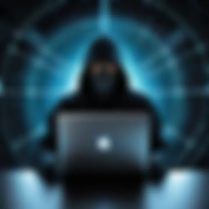 Conceptual image depicting ethical concerns in the dark web